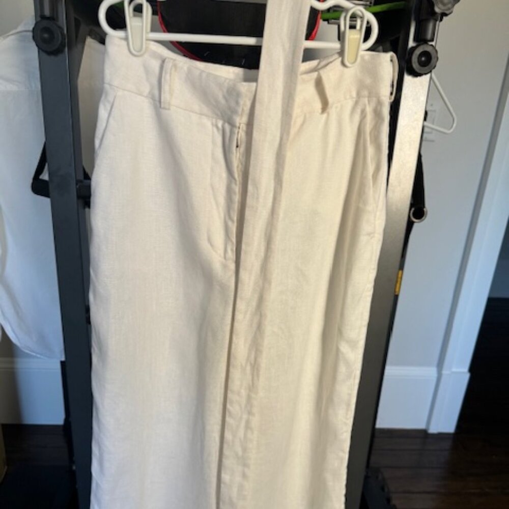 Zimmerman White Linen Trousers